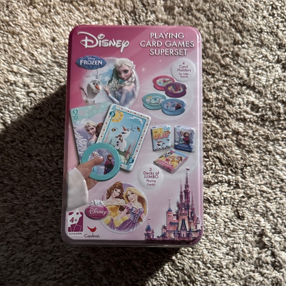 Disney Frozen Card Games Set - Pink and Blue